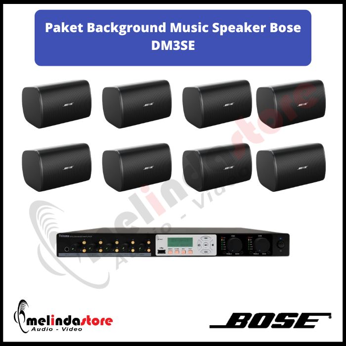 Paket Background Music Indoor Outdoor Speaker Bose DM3SE | 8 Speaker